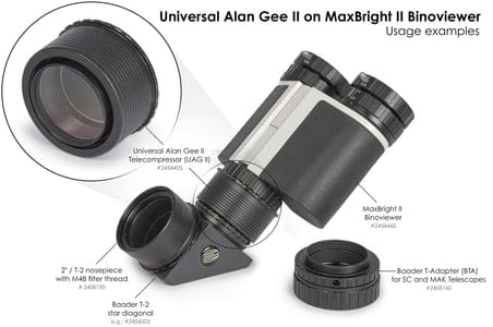 Baader MaxBright® II Binoviewer with glass path compensator 1:1.7 and nose piece 1¼"/T-2 - 2456463 - Image 25