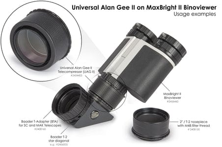 Baader MaxBright® II Binoviewer with glass path compensator 1:1.7 and nose piece 1¼"/T-2 - 2456463 - Image 26
