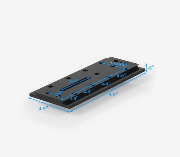 ADM D Series Universal Dovetail Bar 9" Long, 60mm Spacing - DUP9-M - Image 3