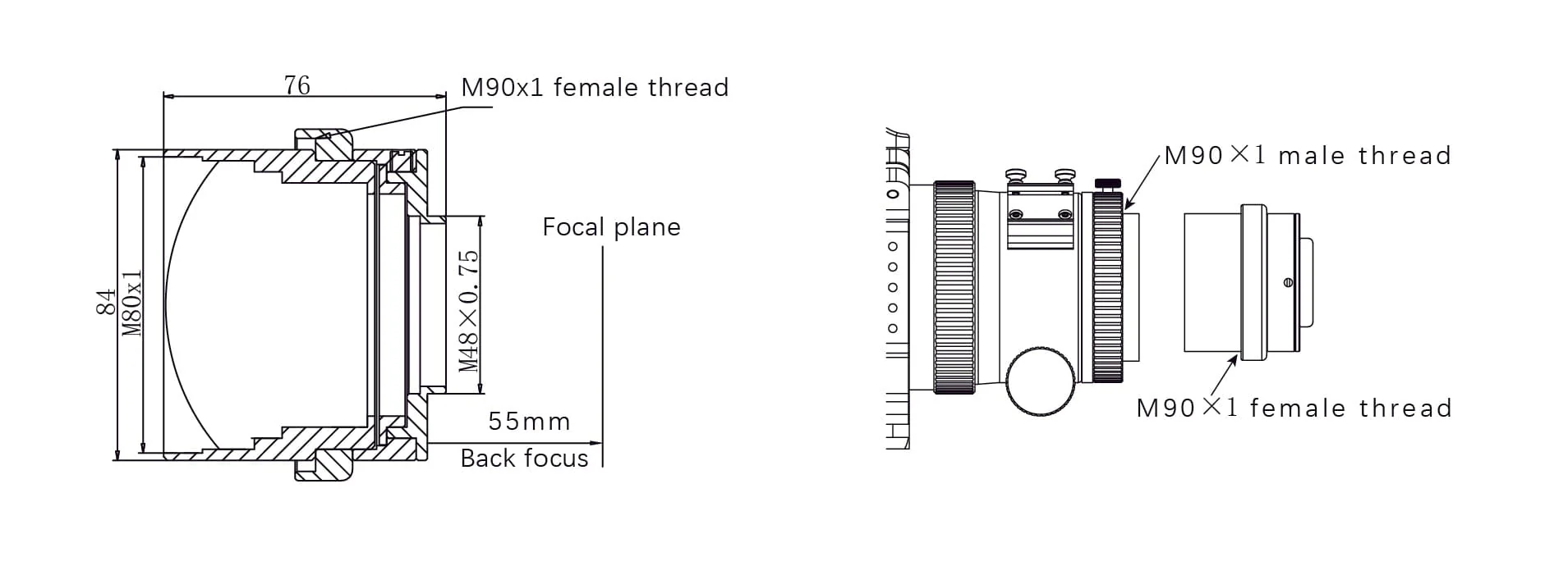 Askar 0.7x 3" f/3.9 Full Frame 4 Element Reducer for the FRA600 - ASKAR656RD - Image 5