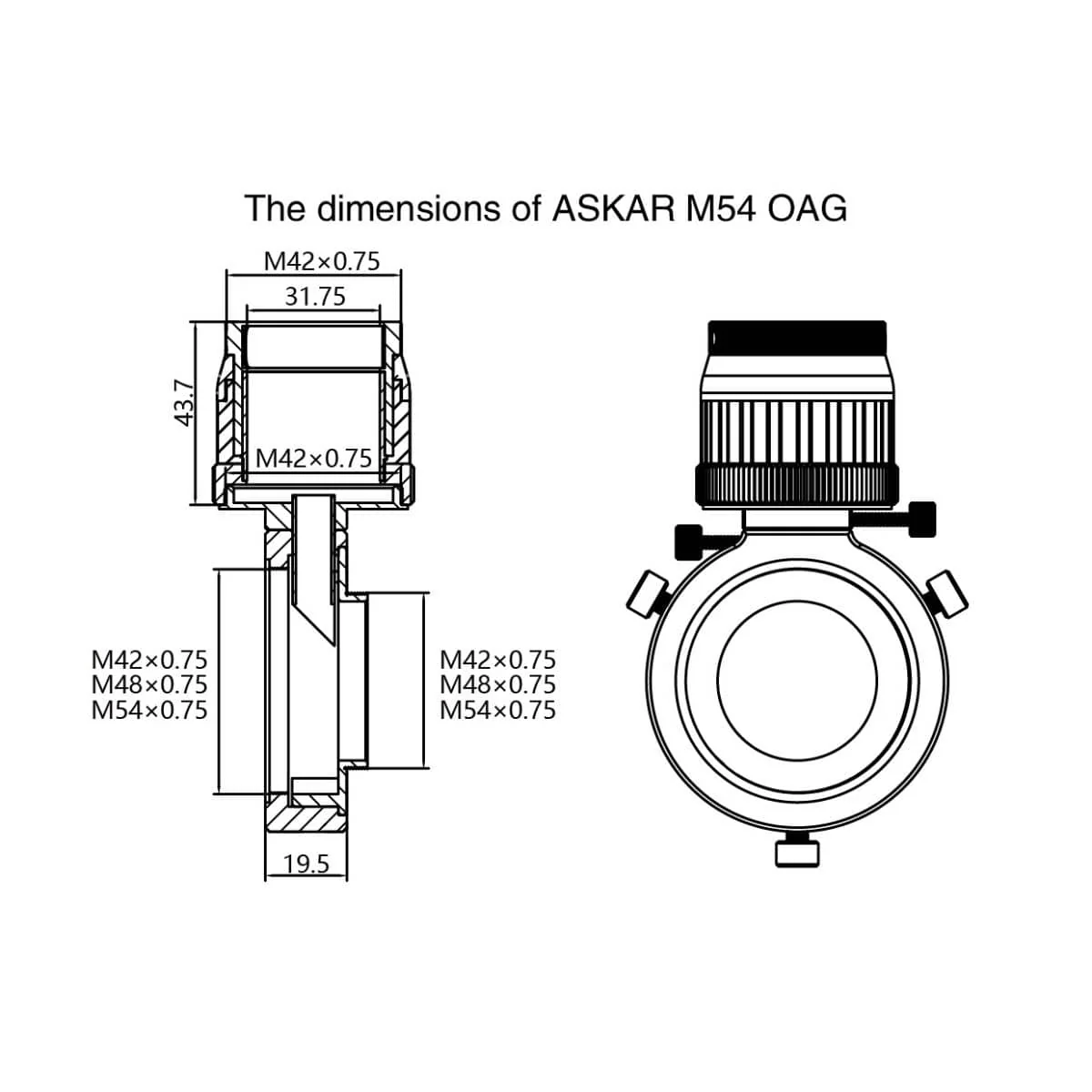 Askar M54 Off-Axis Guider - ASK-M54-OAG - Image 3