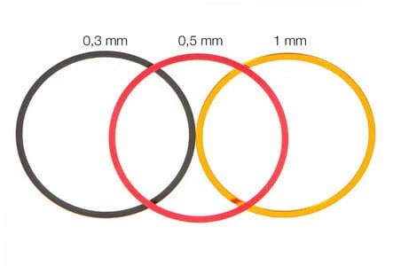 Baader M54 Fine-Adjustment rings Set (0,3 / 0,5 / 1 mm) - Aluminum - 2457920
