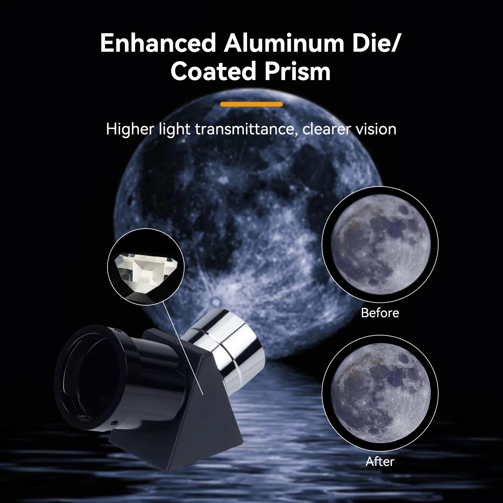 SV221 Correct Image Prism Diagonal 1.25" 45 Degree for Refractor Telescope - W9178B - Image 4