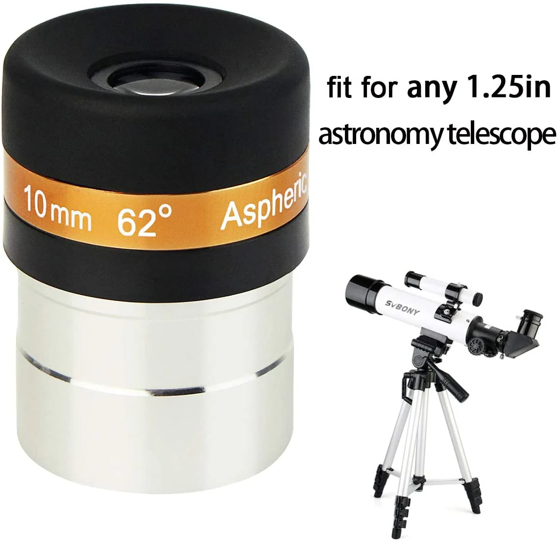 SVBONY 4/10/23mm Wide Angle 62°Aspheric HD Fully Coated 1.25" Eyepieces - F9301 - Image 3