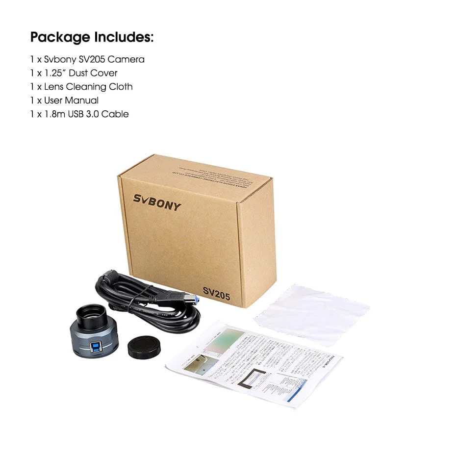 Svbony SV205 Colour Camera 8MP USB3.0 for Telescope Astrophotography - F9159C - Image 6