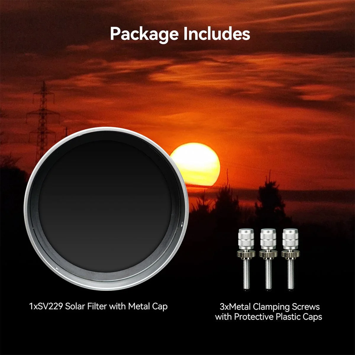 Svbony SV229 Solar Eclipse Telescope Filter Metal Cap 103mm - W9183B - Image 10