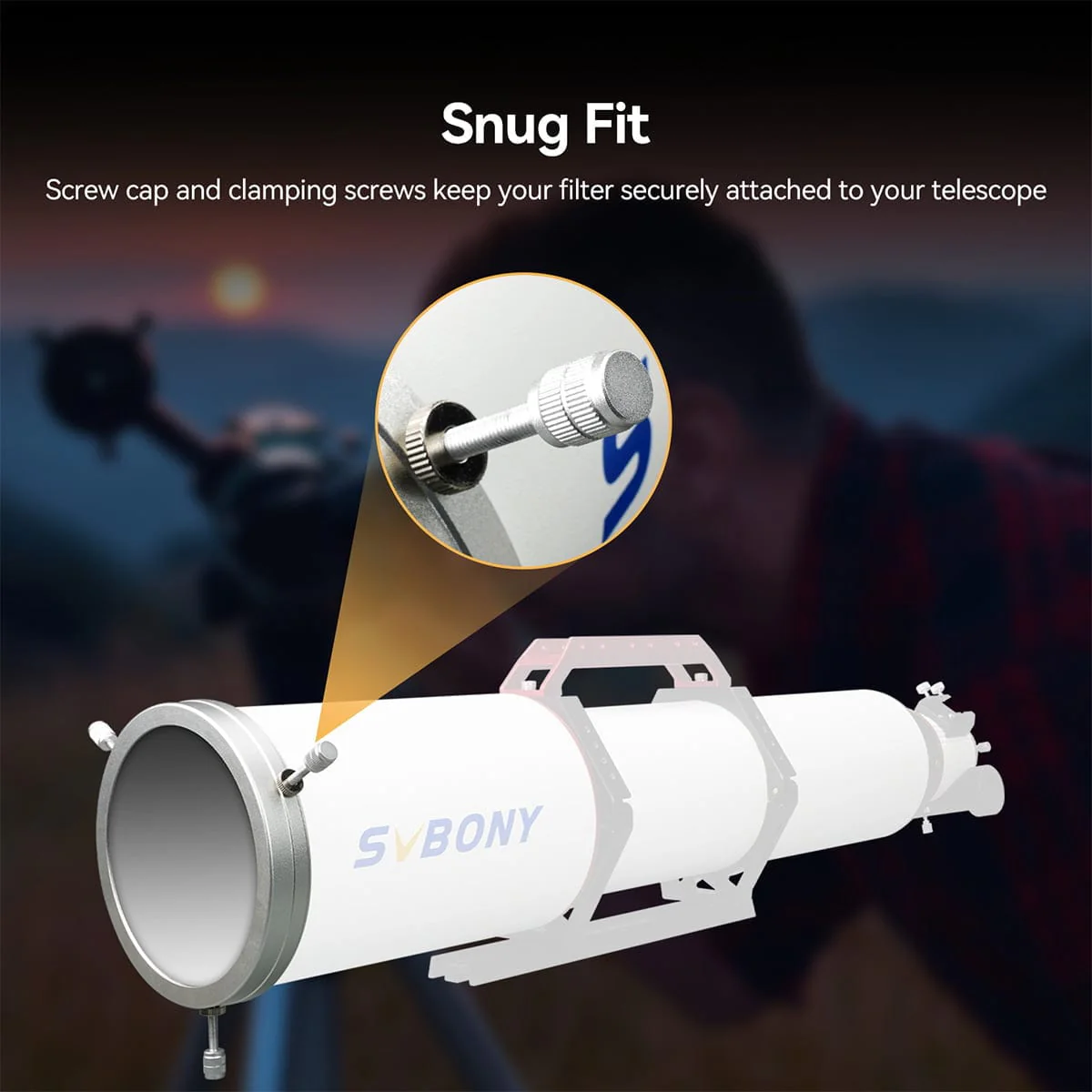 Svbony SV229 Solar Eclipse Telescope Filter Metal Cap 140mm - W9183C - Image 10