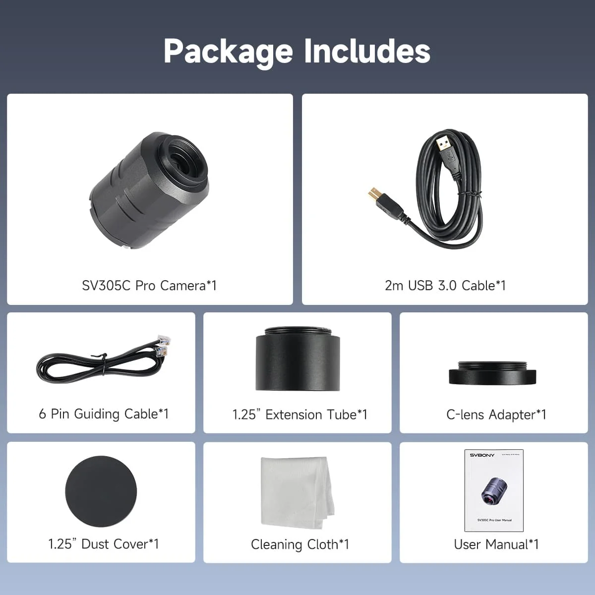 SVBONY SV305C Pro Camera 2MP USB3.0 Guiding Camera - F9198B - Image 10