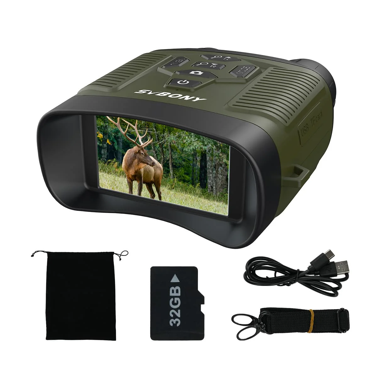 Svbony SA206 Night Vision Goggles Binoculars 4K Digital Infrared for Hunting, Bird Watching, Wildlife Observation, Night Fishing Camping - F9394 - Image 10