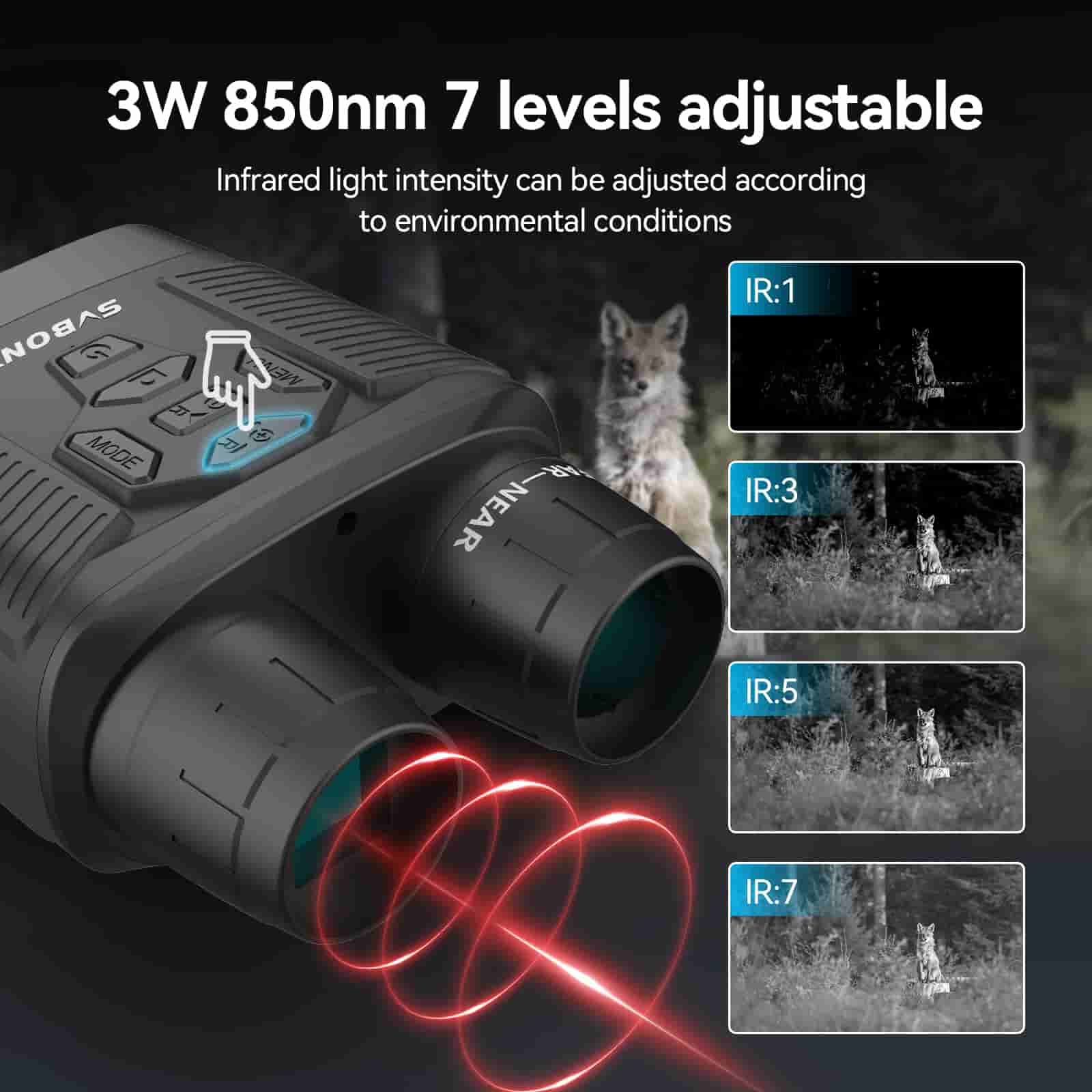 Svbony SA206 Night Vision Goggles Binoculars 4K Digital Infrared for Hunting, Bird Watching, Wildlife Observation, Night Fishing Camping - F9394 - Image 2